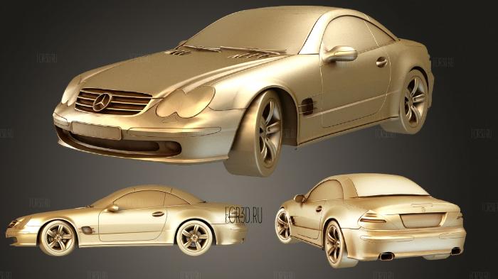 Mercedes SL55 stl model for CNC